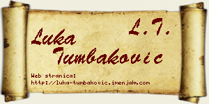 Luka Tumbaković vizit kartica